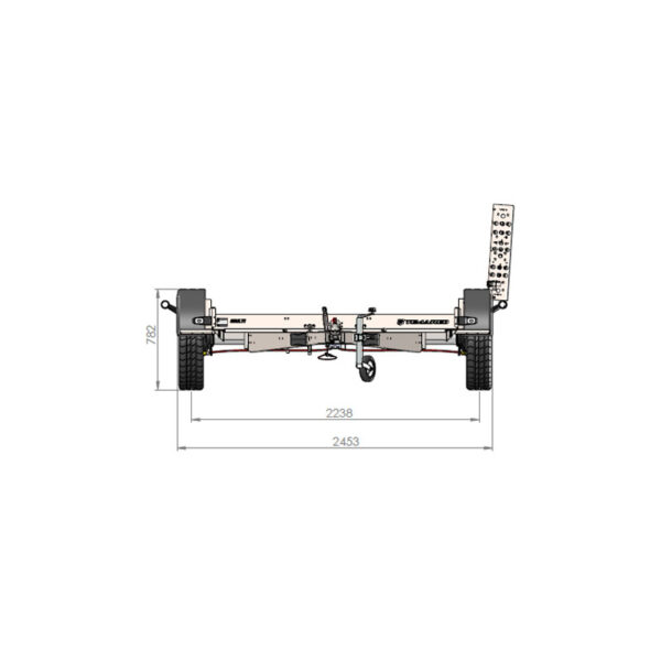 Remorque porte-voiture plateau PTAC 1 tonne - dimensions